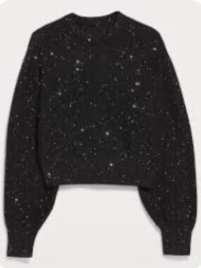 Old Navy Black Sequin Crewneck Sweater NWT Size 2X
